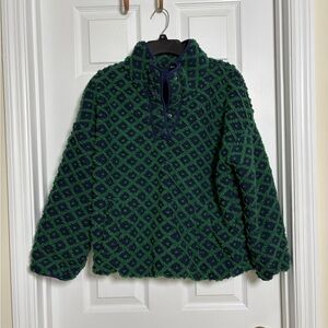 Green and Blue Patterned Pullover